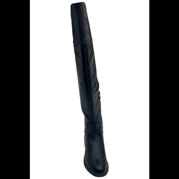 Franco Sarto Leather Over the Knee Medium Calf Boots Haleen Black - Medium - Picture 2 of 3